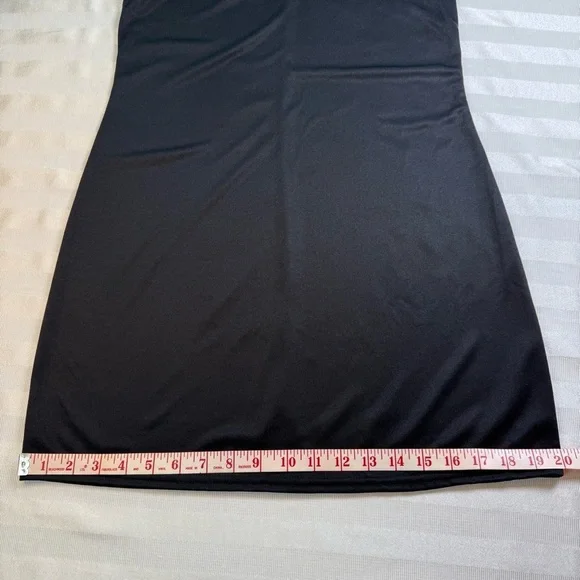 Jalete Y2K Vintage Black Spaghetti Strap Slip Dress Sz M USA Made - Picture 6 of 10